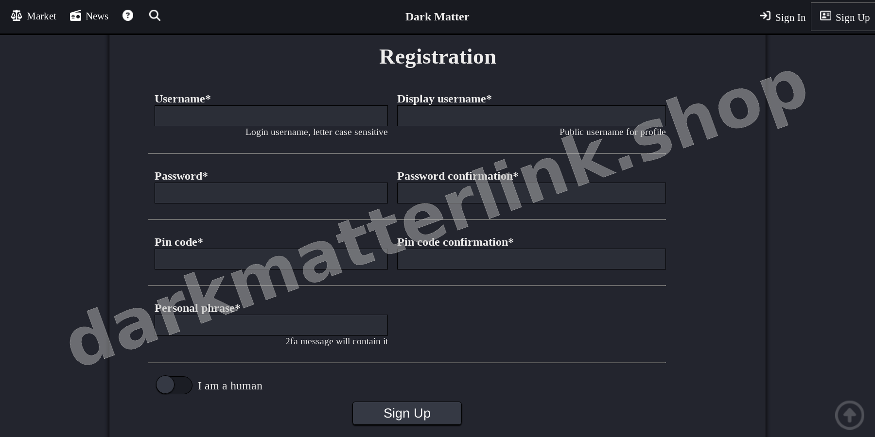Account Registration Page